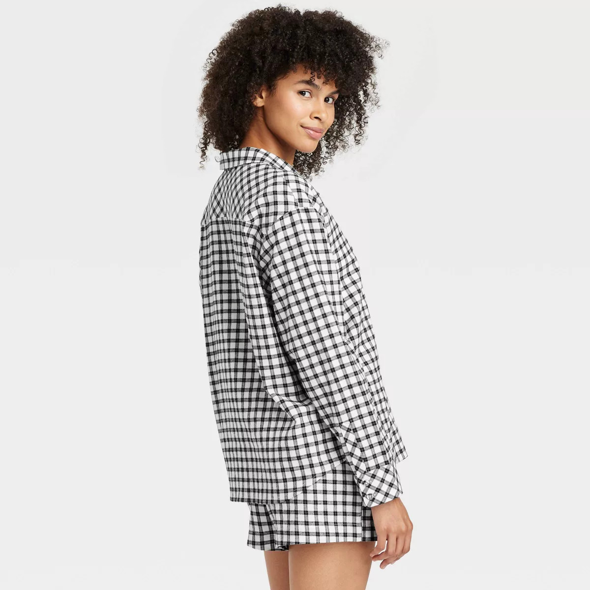 Women's Flannel Long Sleeve Top and Shorts Pajama Set - Auden™ | Target