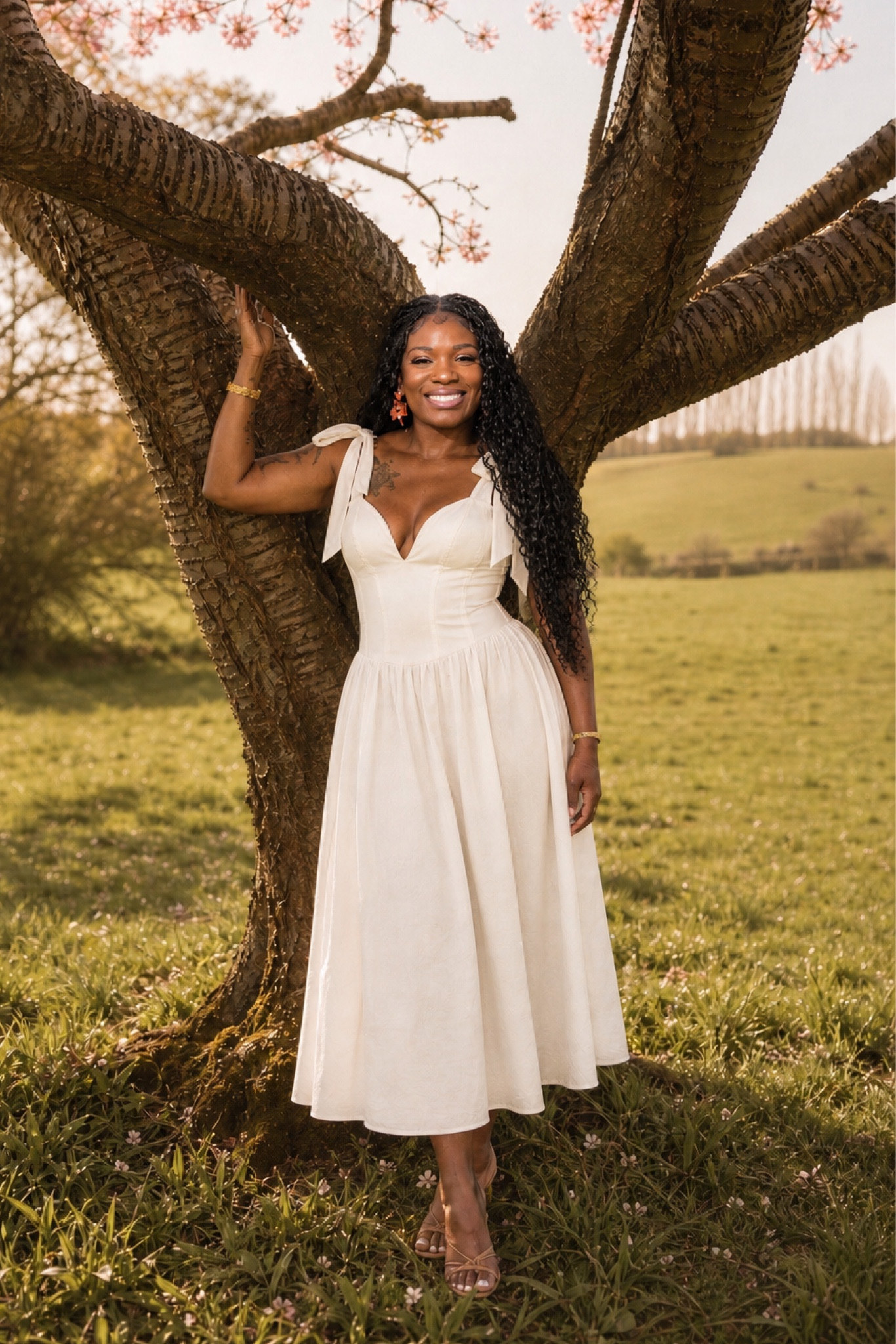 Soft girl season just got an upgrade 🤍 This white bow-strap midi dress from PrettyLittleThing is giving romantic, feminine, and effortless all at once. Perfect for brunch, vacation dinners, spring photoshoots, bridal events, or any moment where you want to look classy without doing too much. Shop this PrettyLittleThing dress in my LTK.

#PrettyLittleThing #PLTStyle #PLTFinds #LTKStyle #LTKFashion #WhiteDress #WhiteMidiDress #SpringDress #SummerDress #BrunchOutfit #VacationOutfit #RomanticStyle #FeminineStyle #SoftGirlStyle #DressInspo #DateNightOutfit #BridalShowerDress #SpringFashion #SummerFashion #OutfitInspo

#LTKootd #LTKSaleAlert #LTKgrwm