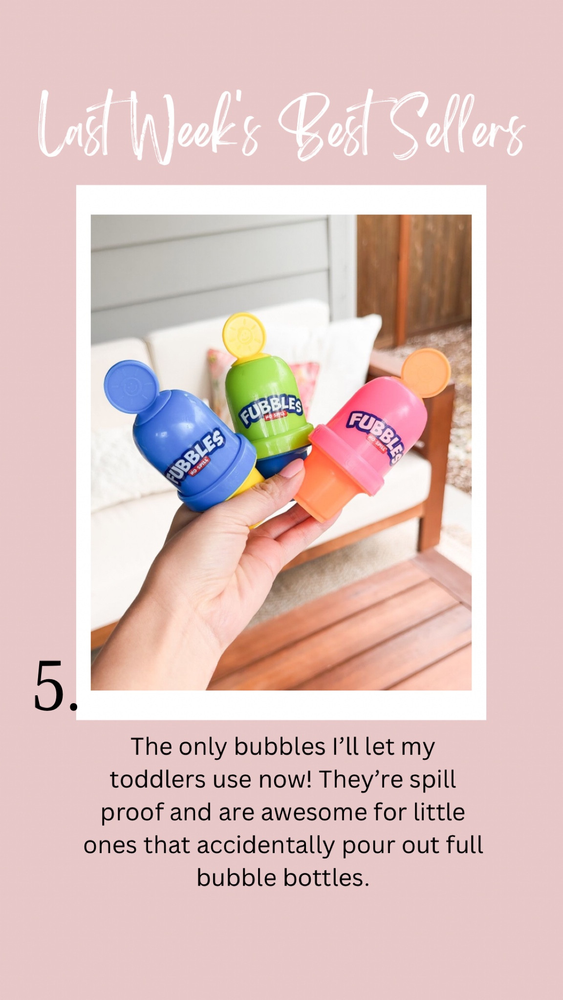 The only bubbles I'll let my toddlers use now! They're spill proof and are awesome for little ones that accidentally pour out full bubble bottles.

#LTKfindsunder50 #LTKkids #LTKhome