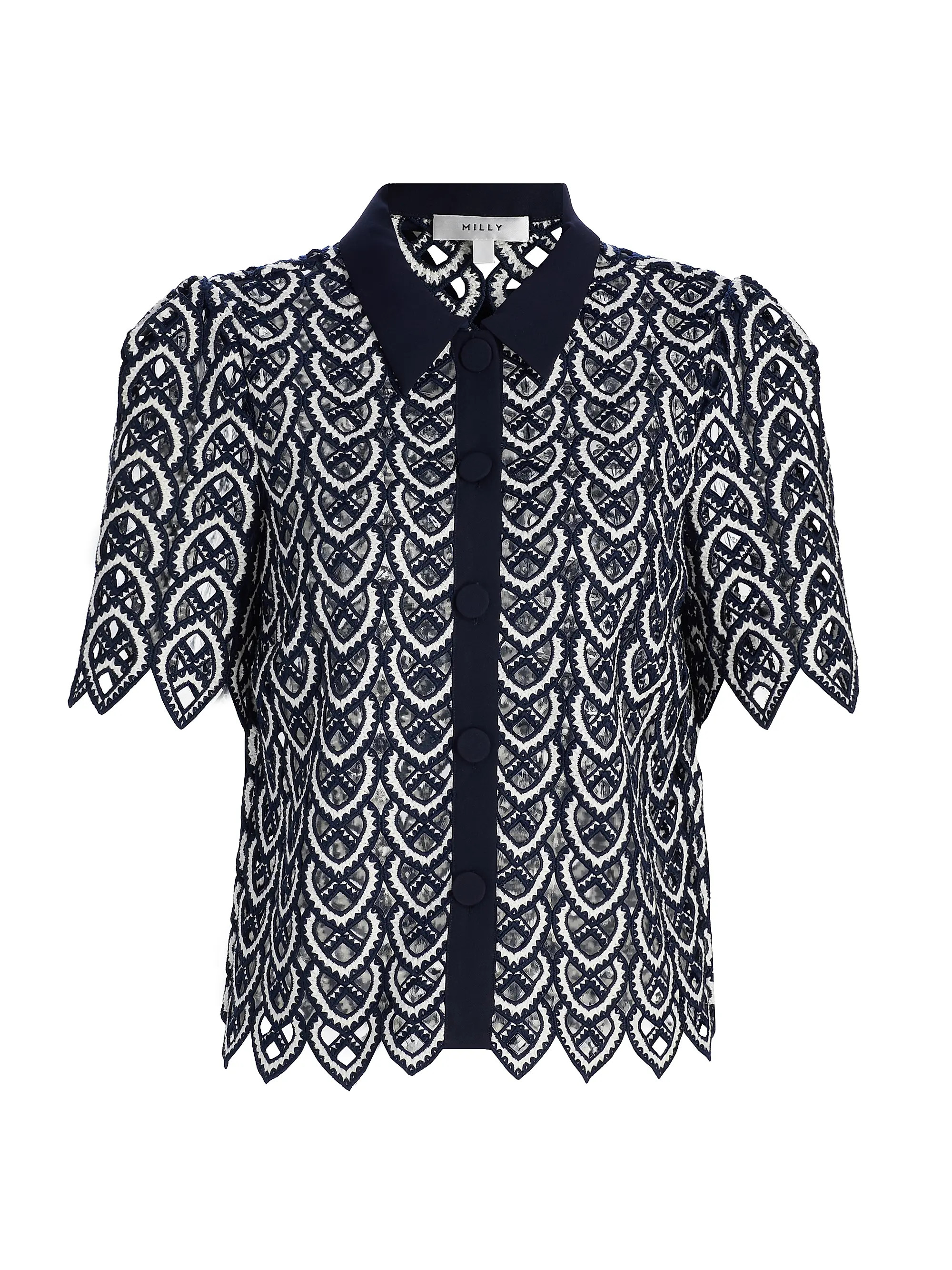 Milly Addison Lace Top | Saks Fifth Avenue | Saks Fifth Avenue