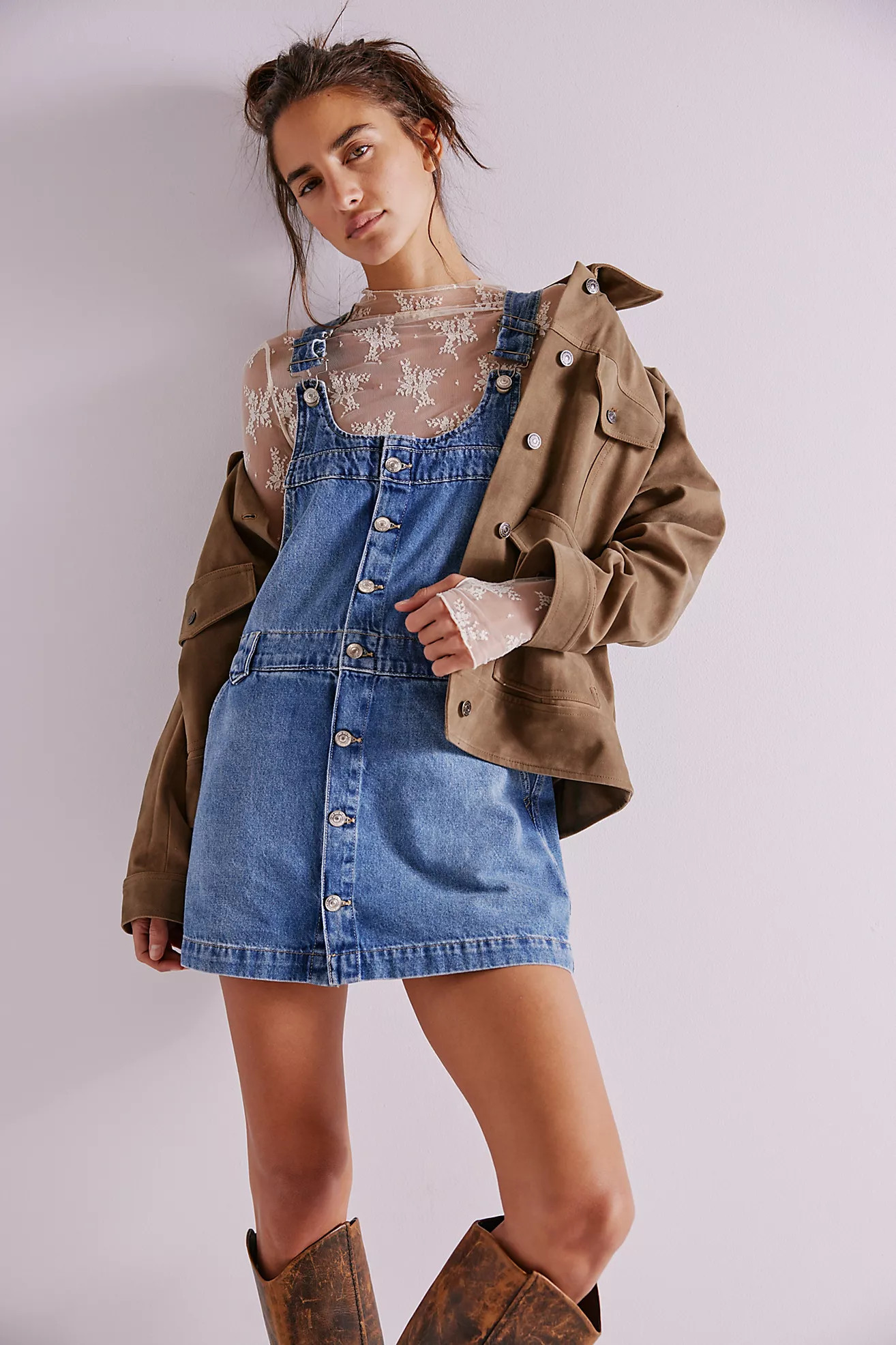We The Free Edie Denim Skirtall | Free People (Global - UK&FR Excluded)