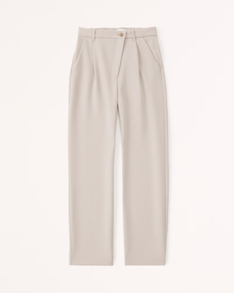 Tailored Relaxed Straight Pant | Abercrombie & Fitch (US)