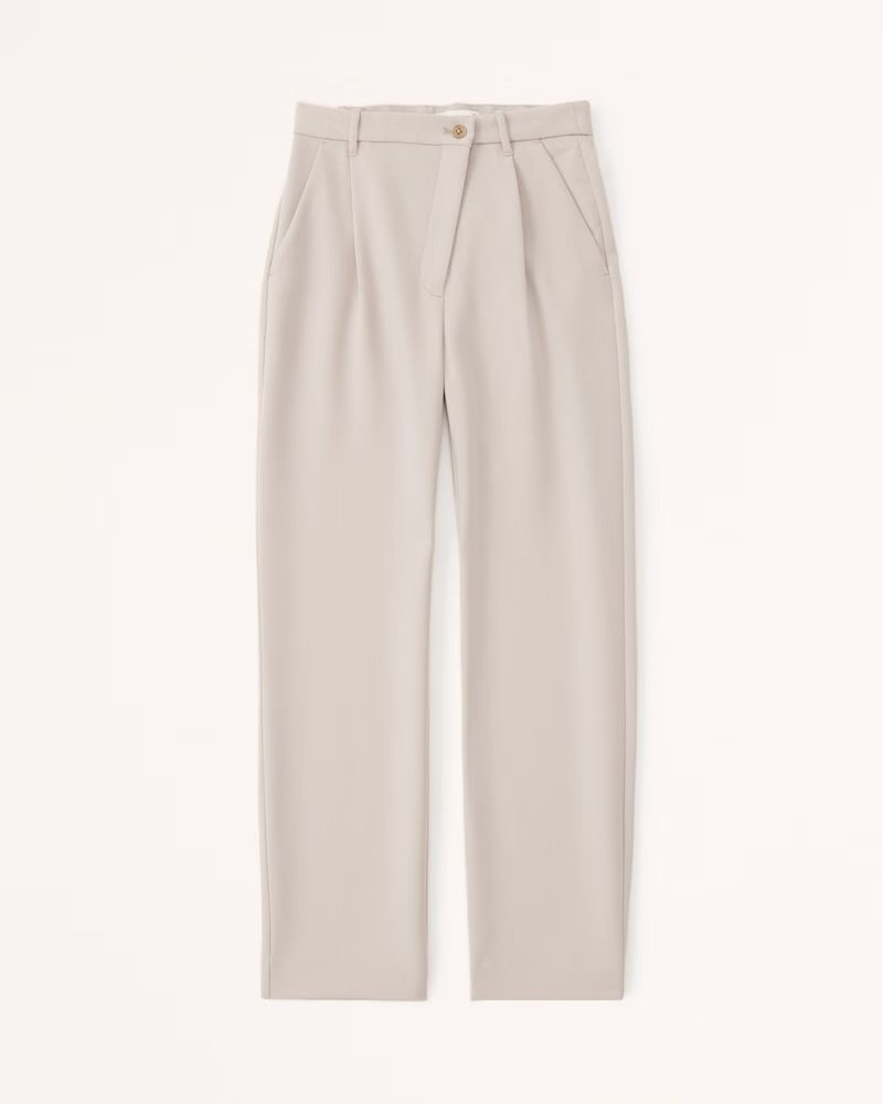 Tailored Relaxed Straight Pants | Abercrombie & Fitch (UK)
