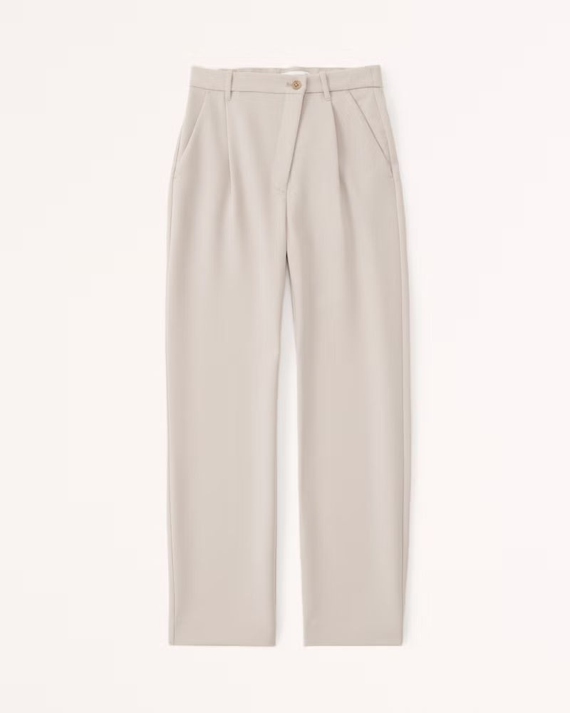 Women's Tailored Relaxed Straight Pants | Women's | Abercrombie.com | Abercrombie & Fitch (US)