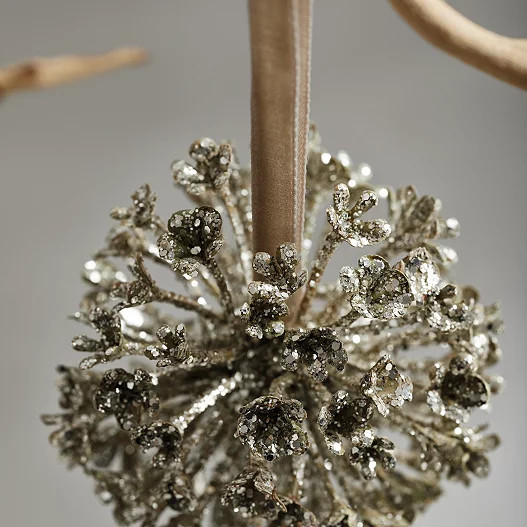 Allium Glitter Bauble | The White Company (UK)