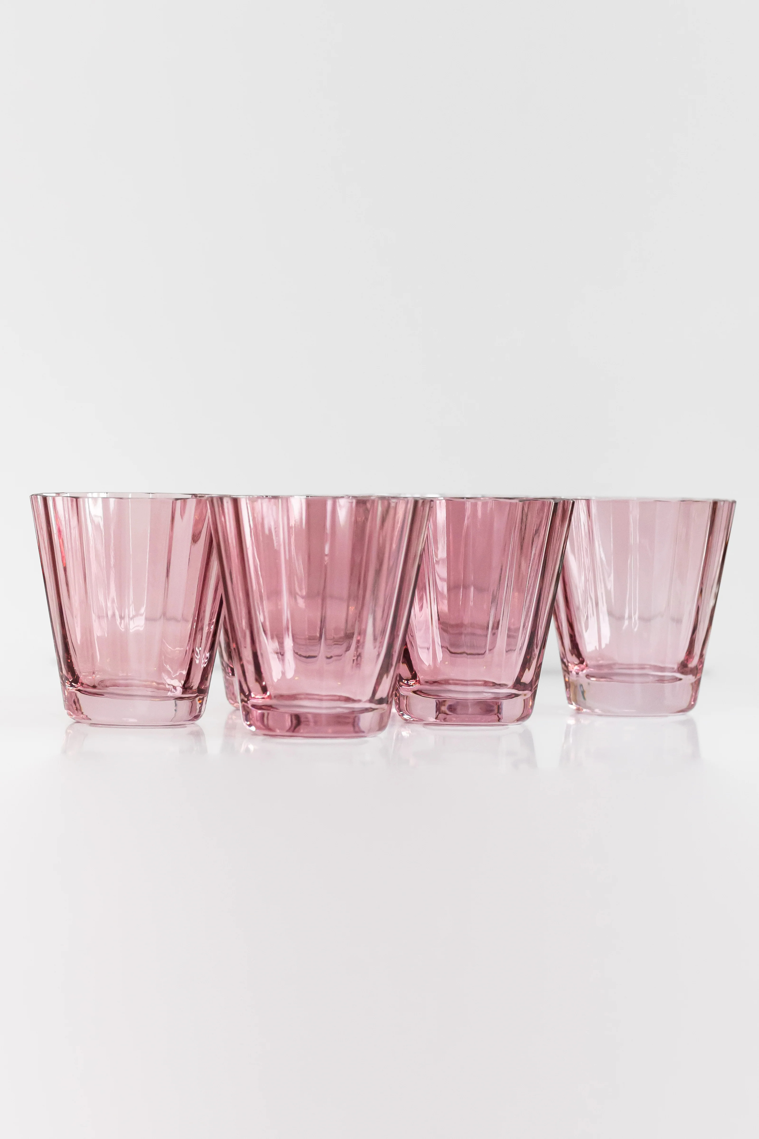 Estelle Colored Sunday Low Balls - Set of 6 {Rose} | Estelle Colored Glass