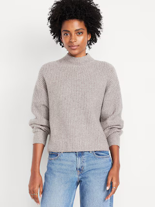 SoSoft Cropped Mock-Neck Sweater | Old Navy (US)