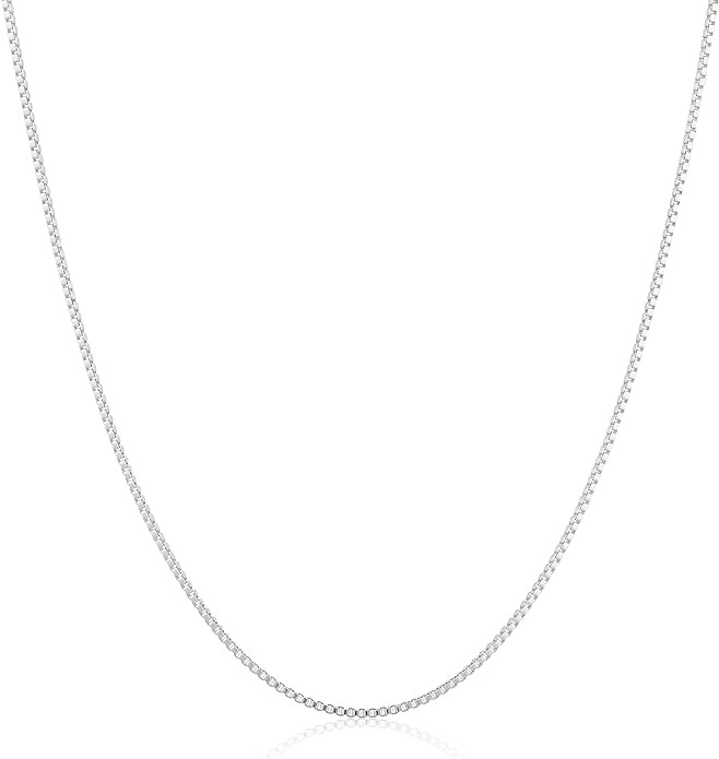 Amazon Essentials Sterling Yellow Gold or Silver Thin 0.8mm Box Chain Necklace | Amazon (US)