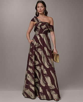 Women's One-Shoulder Evening Gown | Macy's