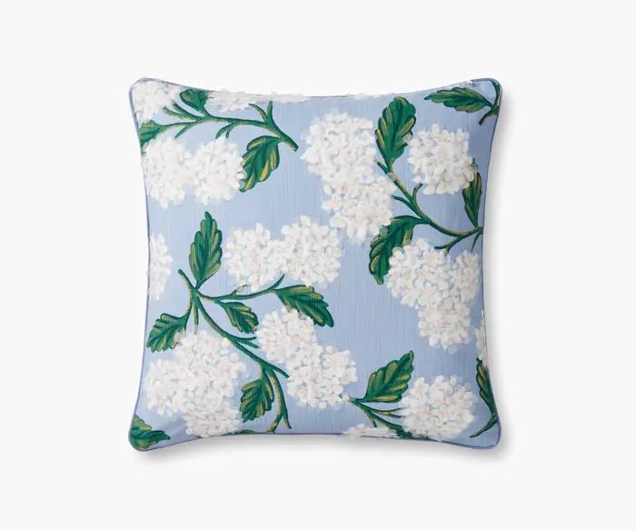 Blue Hydrangea Embellished Pillow | Rifle Paper Co. | Rifle Paper Co.