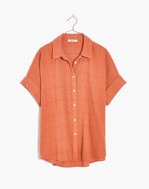 Plus Courier Pintuck-Back Shirt in Textured Windowpane - Madewell Sale | Madewell