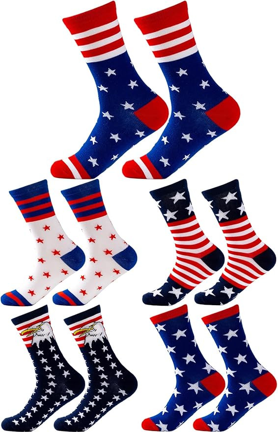 American Flag Socks 4th of July Accessories USA Sock Fourth of July Accessories 4th of July Outfi... | Amazon (US)