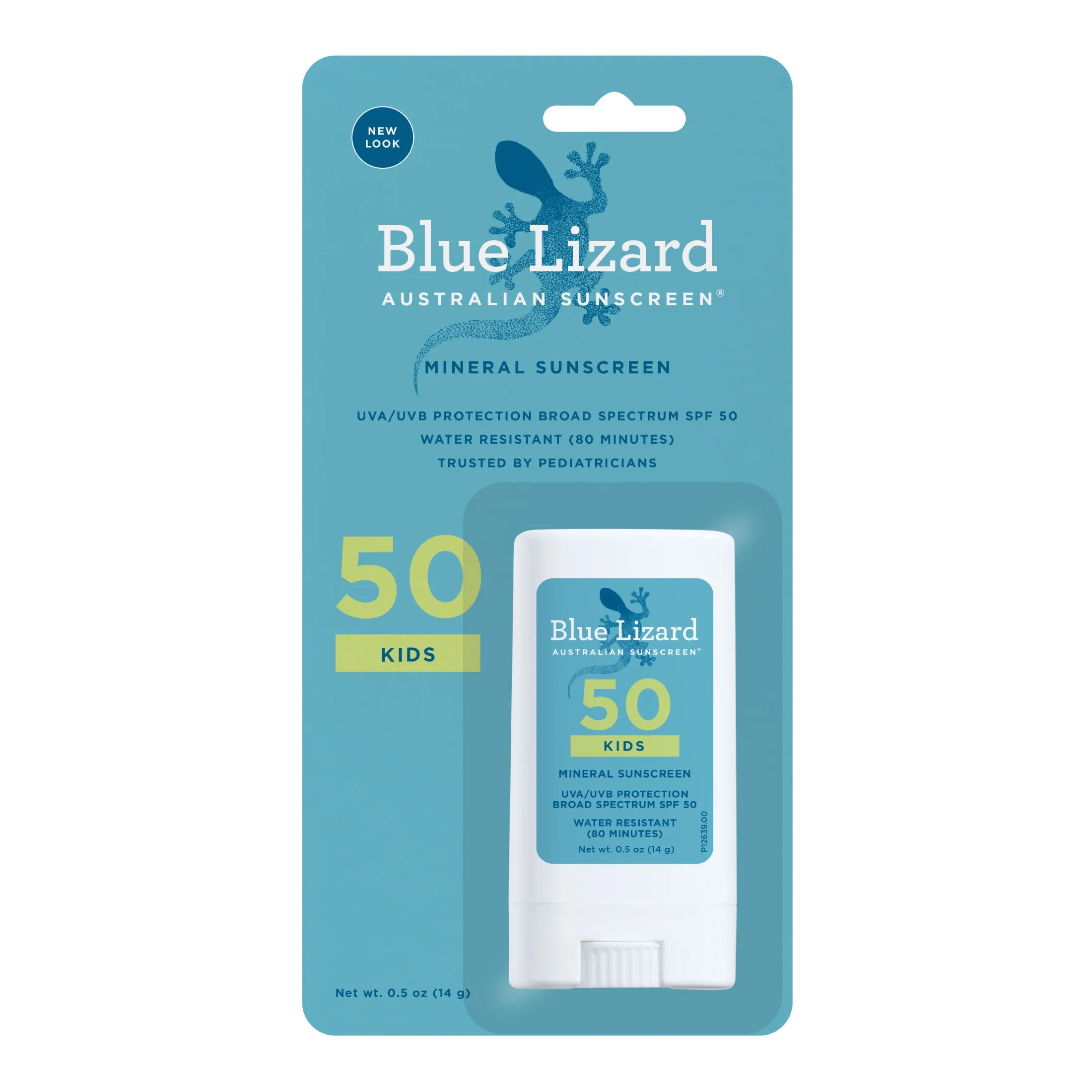 Blue Lizard Kids SPF 50 Mineral Sunscreen Stick, Broad Spectrum, All Ages, 0.5 fl oz | Walmart (US)