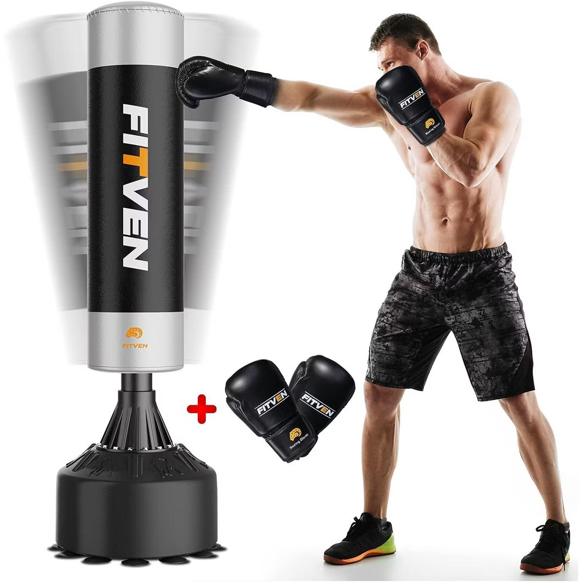 FITVEN Freestanding Punching Bag with Boxing Gloves Heavy Boxing Bag with Suction Cup Base - Men ... | Target