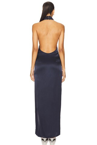 x REVOLVE Halter Maxi Dress in Navy | Revolve Clothing (Global)