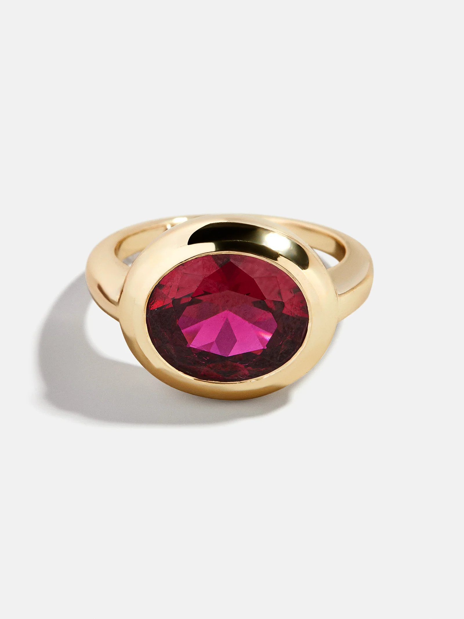 Gold Cubic Zirconia Custom Birthstone Ring - Ruby | BaubleBar