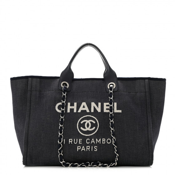 Denim Medium Deauville Tote Dark Blue | FASHIONPHILE (US)