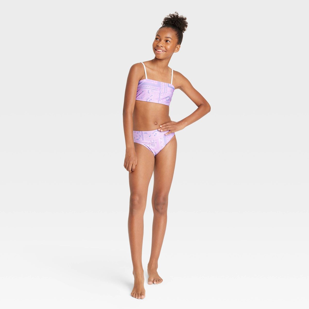 Girls' 3pc Desert Dreamer Swimwear Set - art class™ Lavender | Target
