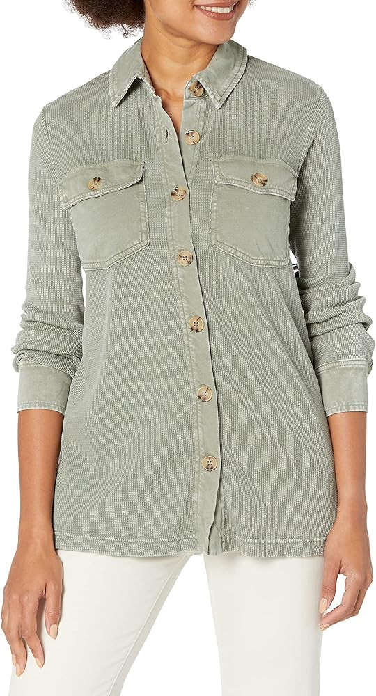 Tribal Women's L/S Jacket W/Pockets-Natural, Dusty Olive, Small at Amazon Women's Coats Shop | Amazon (US)