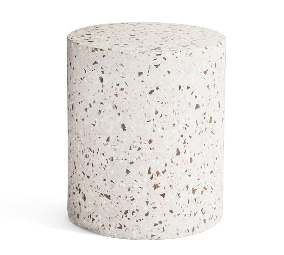 Terrazzo Concrete Round Outdoor Side Table (15") | Pottery Barn (US)