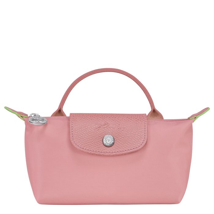 Pouch with handle Le Pliage Green Petal Pink (34175919P72) | Longchamp US | Longchamp