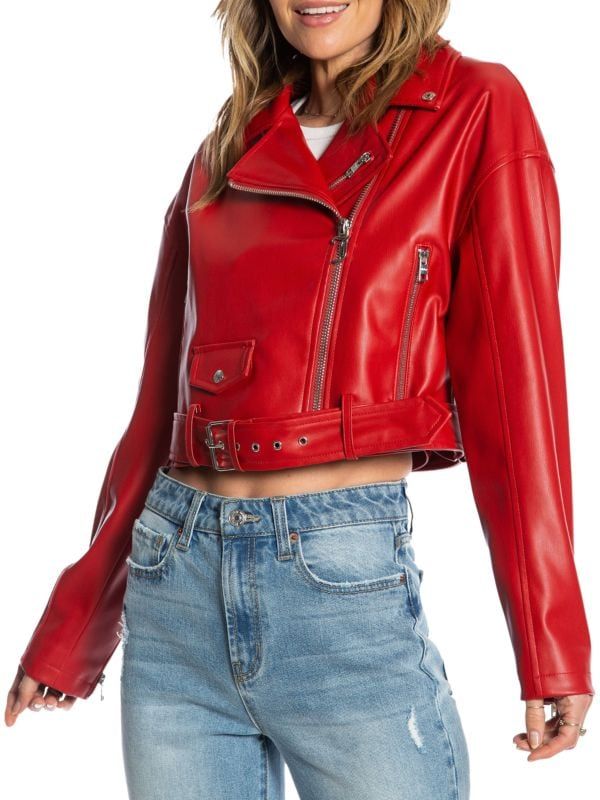 Faux Leather Moto Jacket | Saks Fifth Avenue OFF 5TH