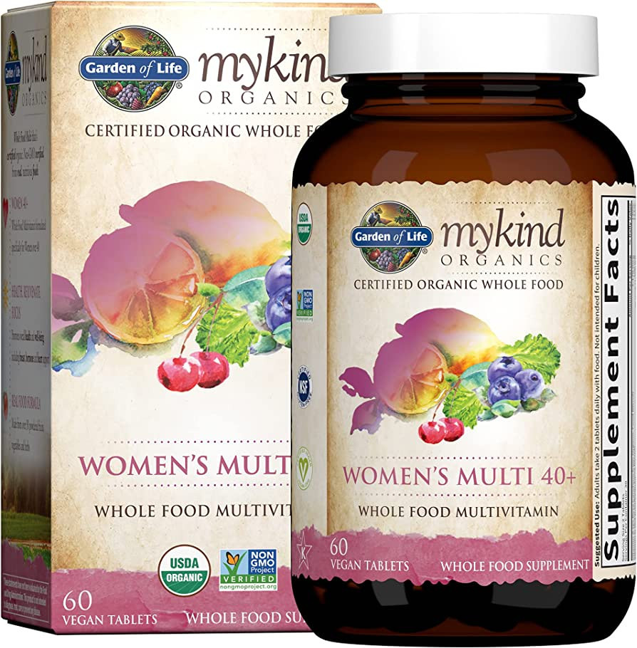 Garden of Life mykind Organics Vitamins for Women 40+, Womens Multi 40+, Vegan Over 40, Hormone &... | Amazon (US)