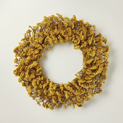 21" Preserved Golden Rice Flower Fall Wreath - Hearth & Hand™ with Magnolia | Target