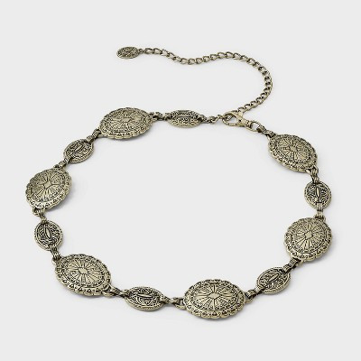 Concho Chain Belt - Wild Fable™ Brass XS/S | Target
