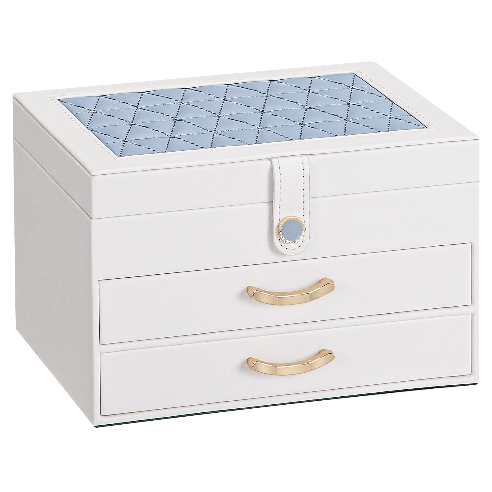 White Jewelry Box Organizer: Home Decor for Women - 2-Drawer Holder for Valentine’s Day Birthda... | Amazon (US)