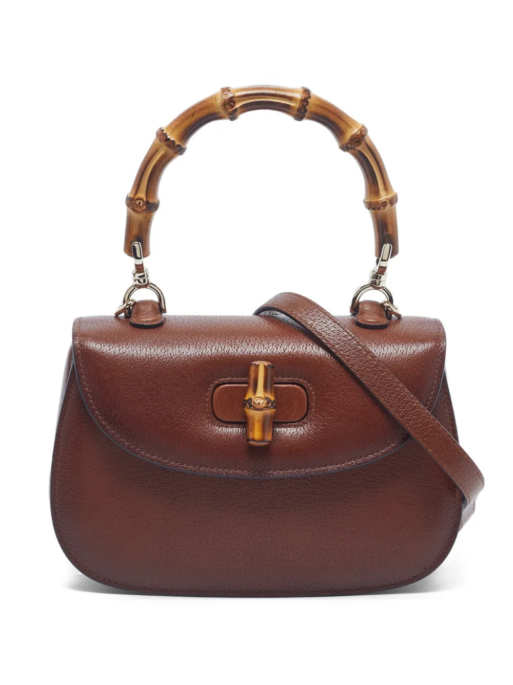 Gucci Pre-Owned small Bamboo 1947 leather tote bag - Brown | Farfetch Global