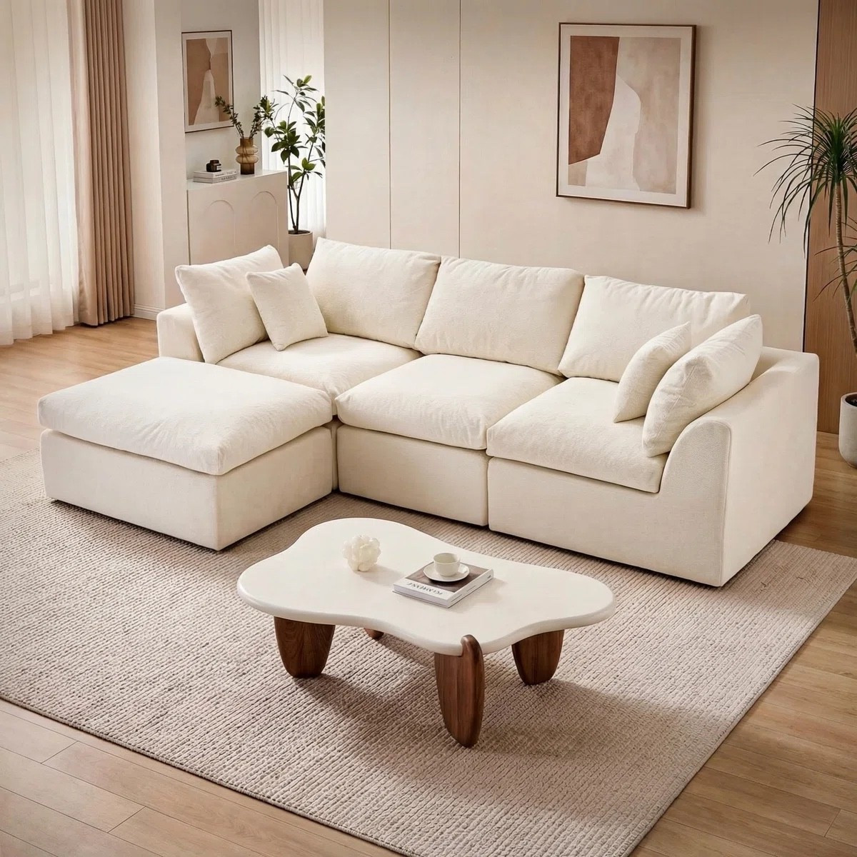 This oversized cloud modular sectional sofa combines deep-seat comfort with washable interchangeable covers, creating the ultimate cozy-luxury centerpiece for elevated living rooms and relaxed everyday lounging ☁️✨ ON SALE and under $1,000. Style the look with an artsy coffee table. 

Keywords:

* cloud sectional sofa
* modular sectional couch
* oversized sectional sofa
* deep seat couch
* L shape sectional sofa
* washable cover sofa
* comfy living room couch
* modern modular sofa
* cozy living room aesthetic
* boutique hotel style
* warm neutral interiors
* luxury lounge furniture
* family room inspiration
* designer inspired furniture
* contemporary home decor
* relaxed modern living

#LTKHome #LTKSaleAlert #LTKSeasonal