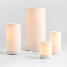 Indoor/Outdoor 4"x8" Pillar Candle with Timer + Reviews | Crate & Barrel | Crate & Barrel