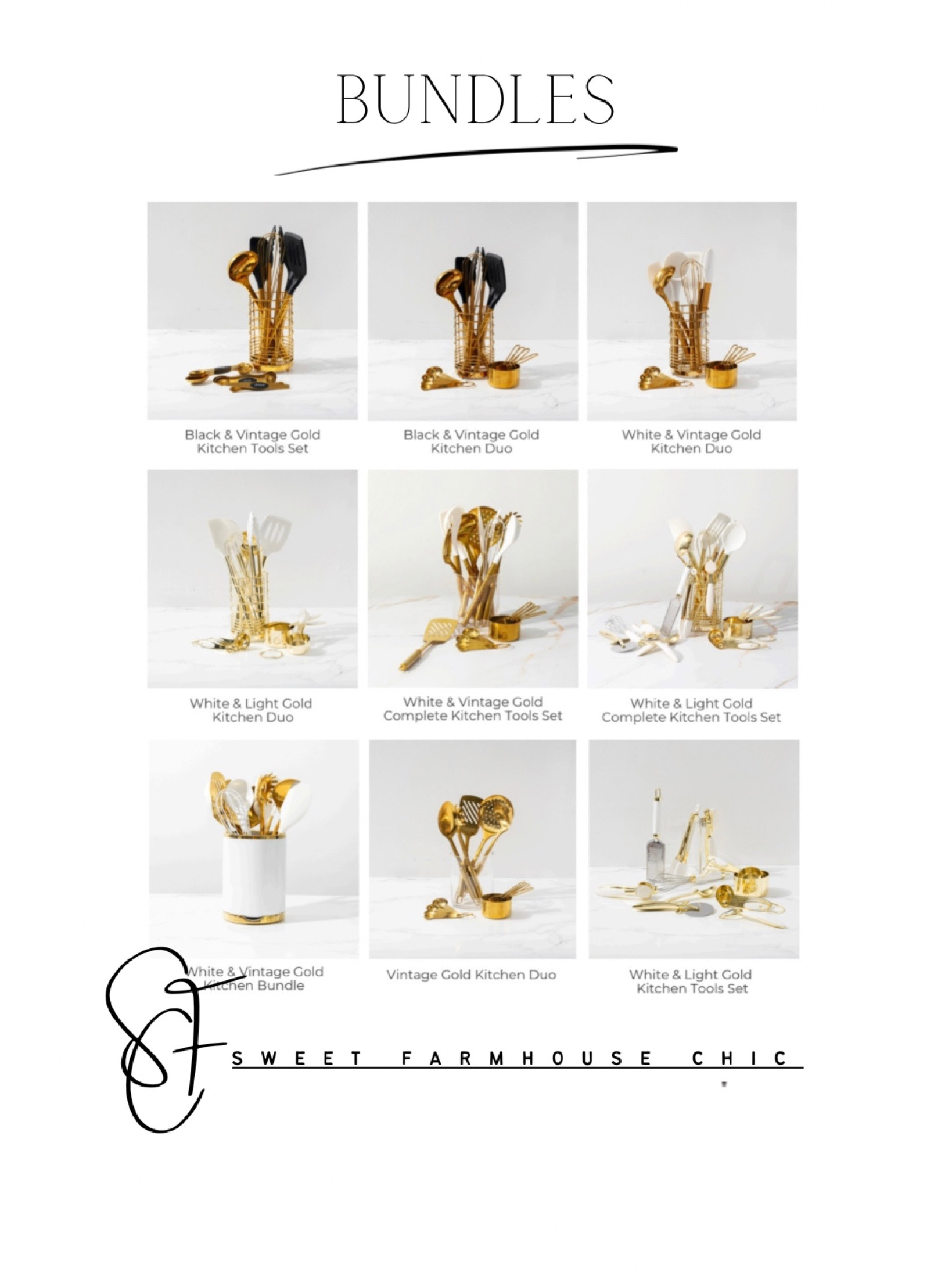 Styled Settings Bundles

Kitchen tool sets, black & gold, white & gold, vintage gold

#LTKGiftGuide #LTKxPrimeDay #LTKSaleAlert