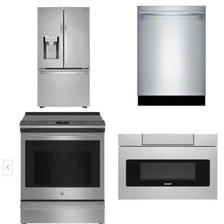 New stainless steel kitchen appliances. I did hours of research, cross referencing consumer reports and reviews to land in these. Refrigerator, dishwasher, microwave drawer and range. 

#LTKhome #LTKGiftGuide #LTKfamily