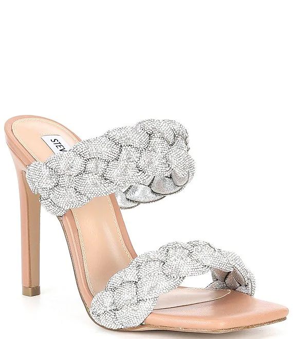 Kenley Rhinestone Embellished Braided Square Toe Stiletto Dress Sandals | Dillard's