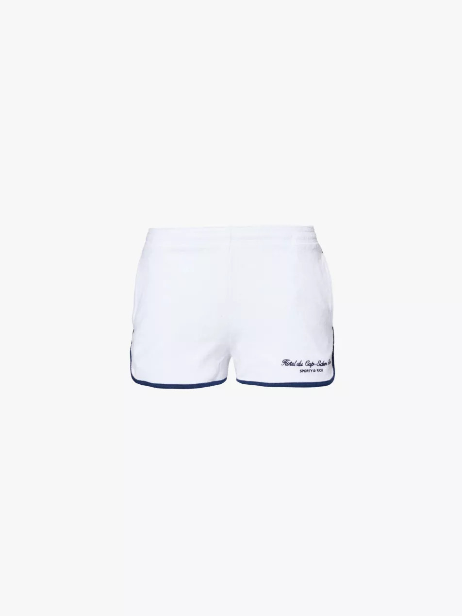 Eden logo text-embroidered terry-cotton shorts | Selfridges