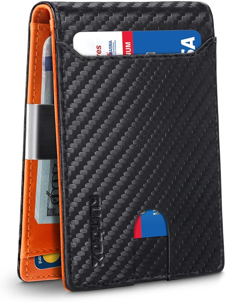 RUNBOX Money Clip Wallets for Men,Slim Leather Mens Bifold Wallet,RFID Blocking Front Pocket Wall... | Amazon (US)