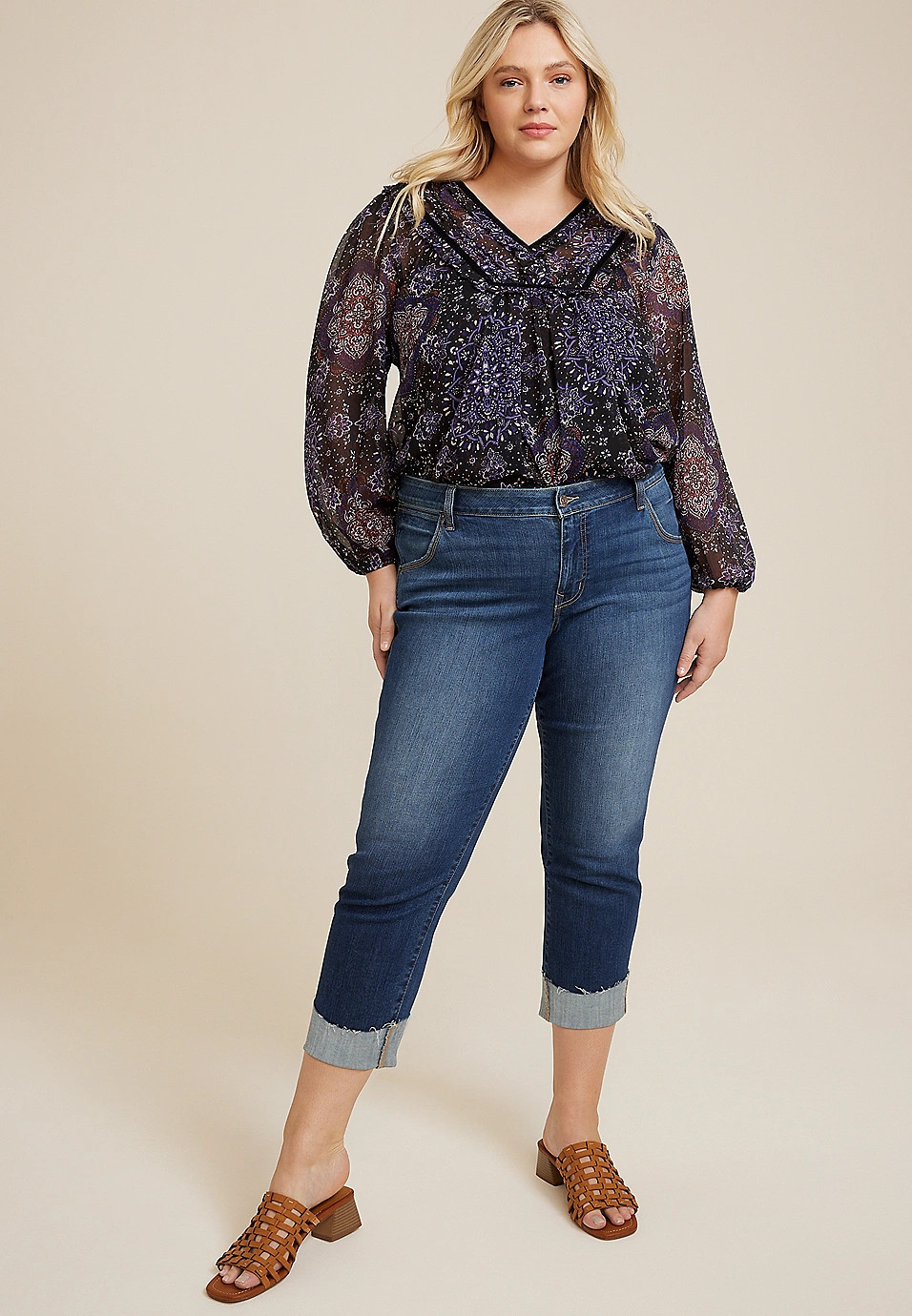 Plus Size m jeans by maurices™ Classic Mid Rise Straight Cropped Jean | Maurices