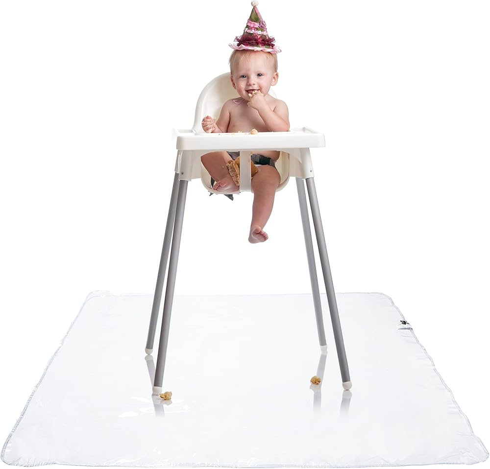 Graco Under High Chair Mat - Clear, Waterproof & Washable Plastic Food/Spill Catcher - 50" Eating... | Amazon (US)