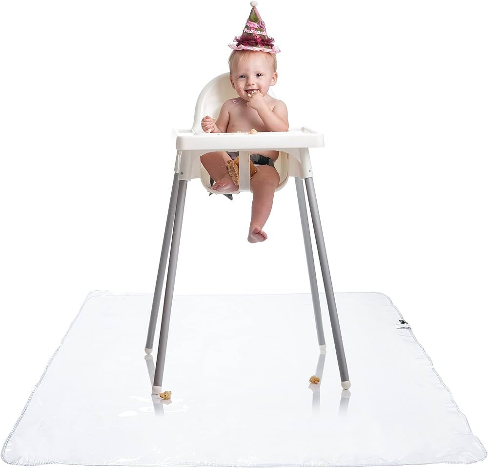 Graco Under High Chair Mat - Clear, Waterproof & Washable Plastic Food/Spill Catcher - 50" Eating... | Amazon (US)