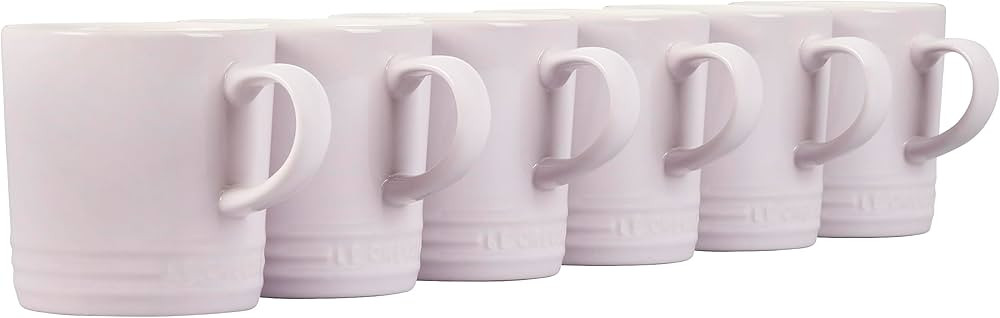 Le Creuset Stoneware Set of 6 London Mugs, 12 oz. Each, Shallot | Amazon (US)
