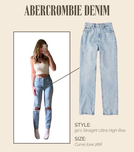 Abercrombie curve love demon. They no longer carry the rips but this is the same color and fit!

#LTKsalealert #LTKSeasonal #LTKBacktoSchool