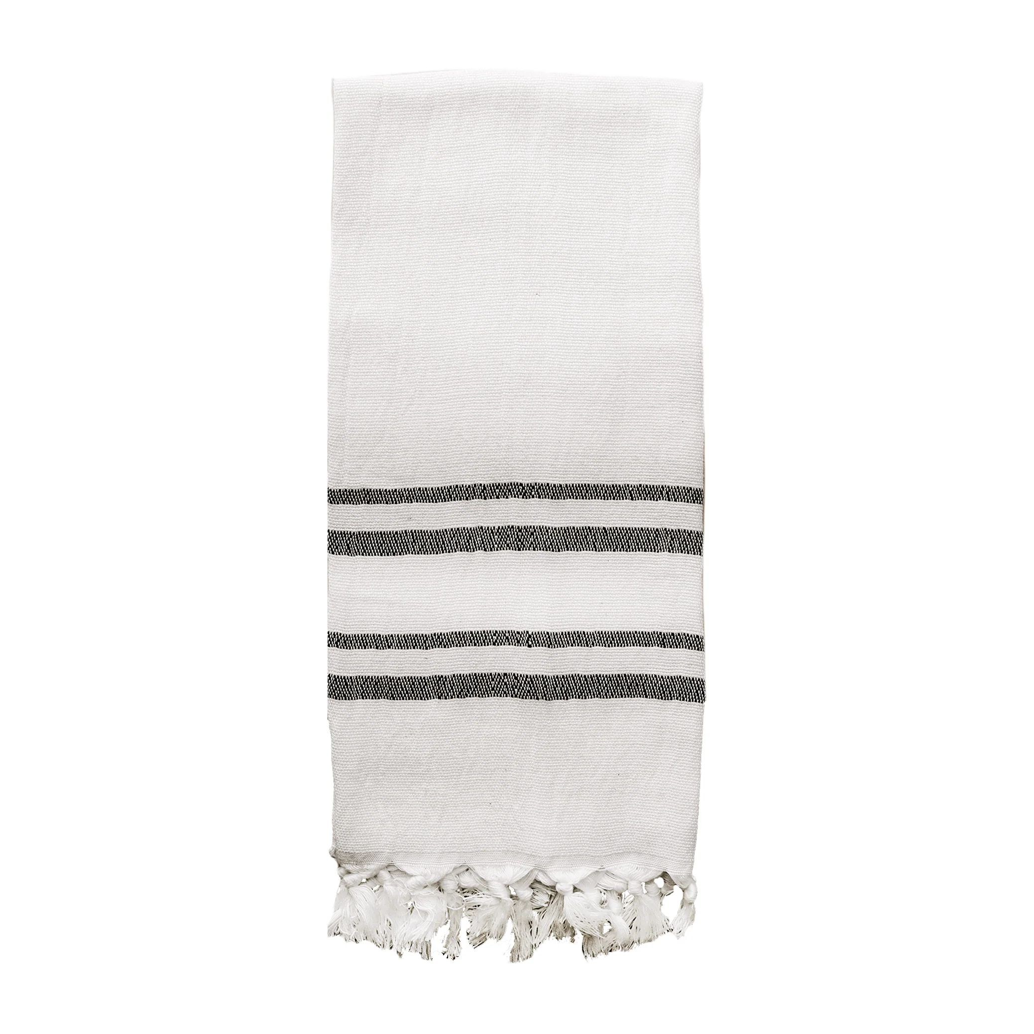 Haley Turkish Cotton + Bamboo Hand Towel - Two Stripe | Sweet Water Decor, LLC