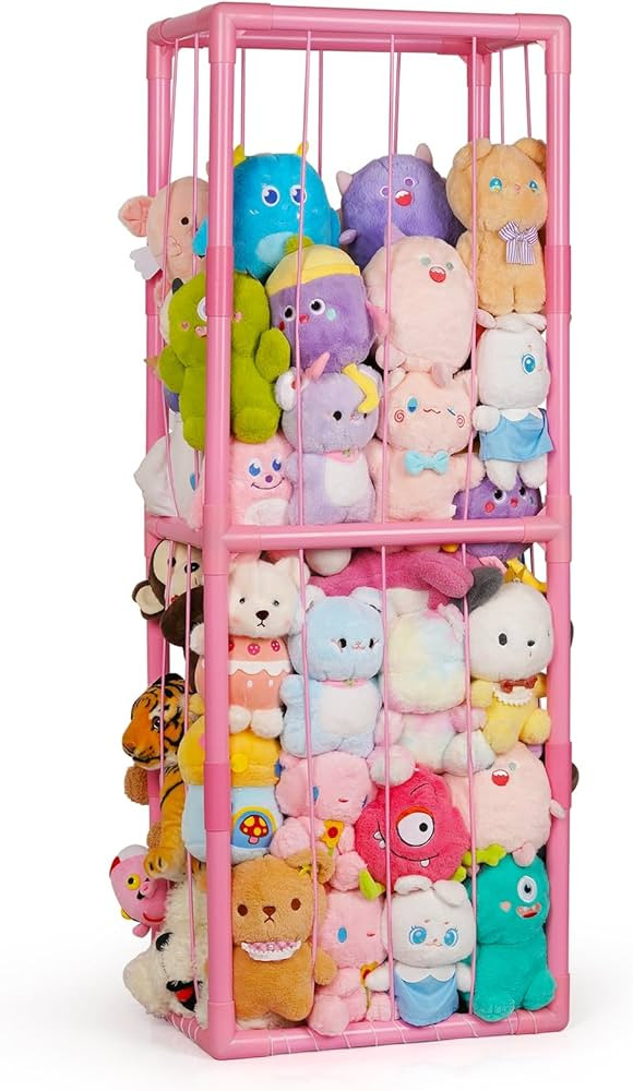 Trycooling Stuffed Animal Storage Zoo Stuffed Animal Holder Space Save Vertical Stuffed Animals S... | Amazon (US)