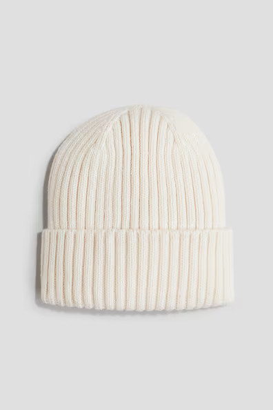 H & M - Rib-knit Hat - Beige | H&M (US + CA)