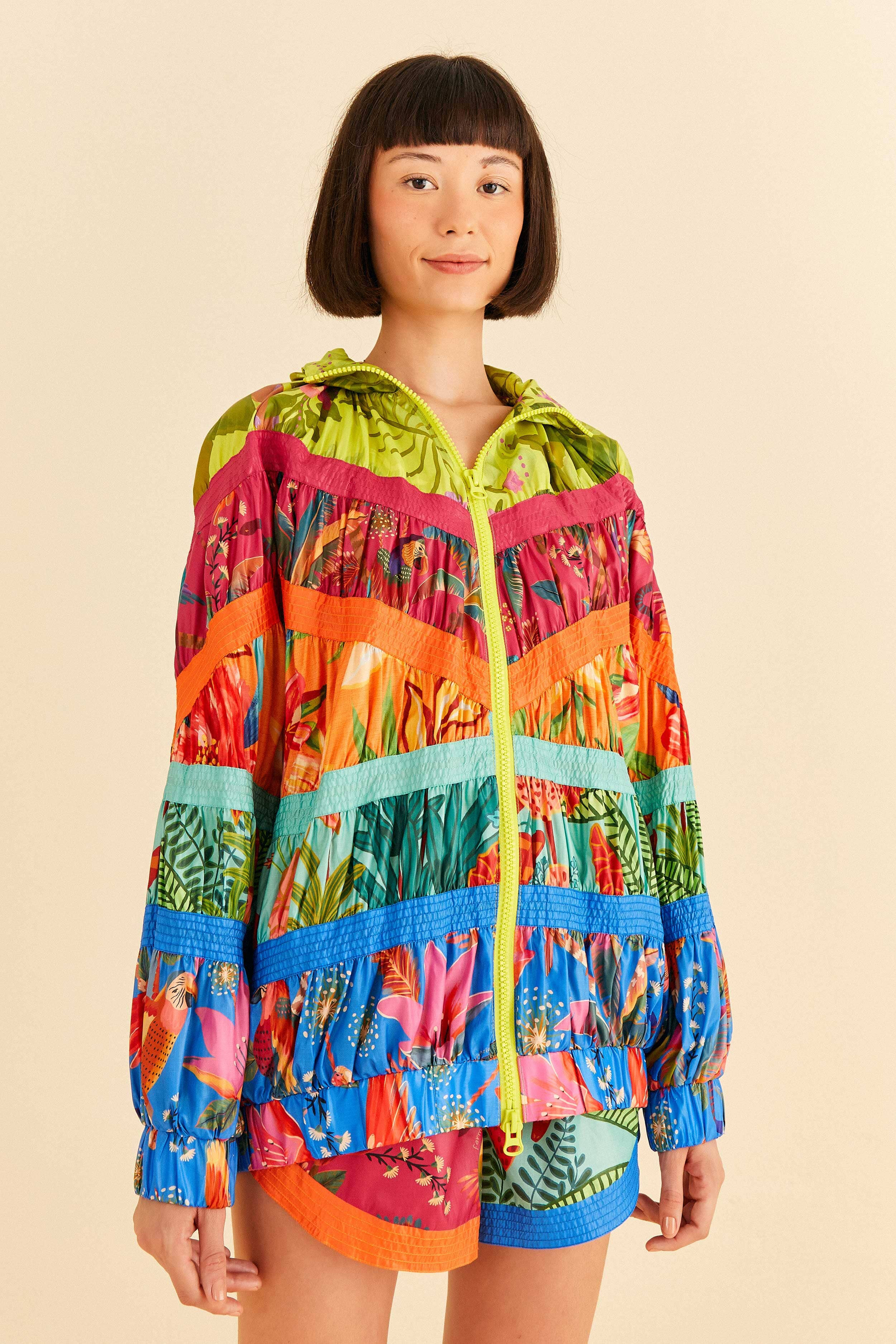 Mixed Prints Windbreaker | FarmRio (US)