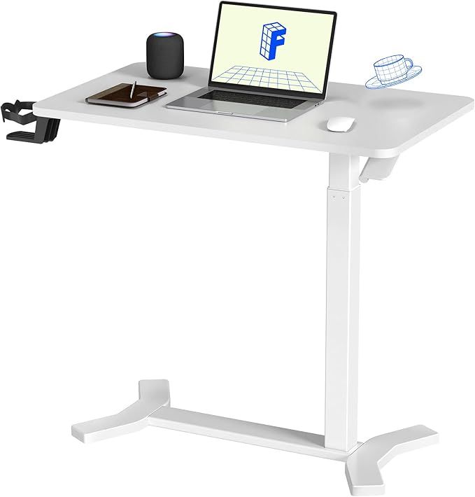 FLEXISPOT Medical Adjustable Overbed Bedside Table with Wheels Pneumatic Mobile Standing Laptop D... | Amazon (US)