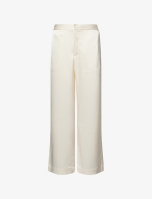 Satin Wide-Leg Woven Trousers | Selfridges