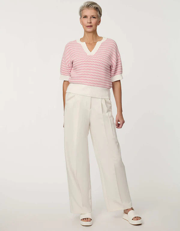 Jacquard Knit Popover Sweater | Bernardo Fashions